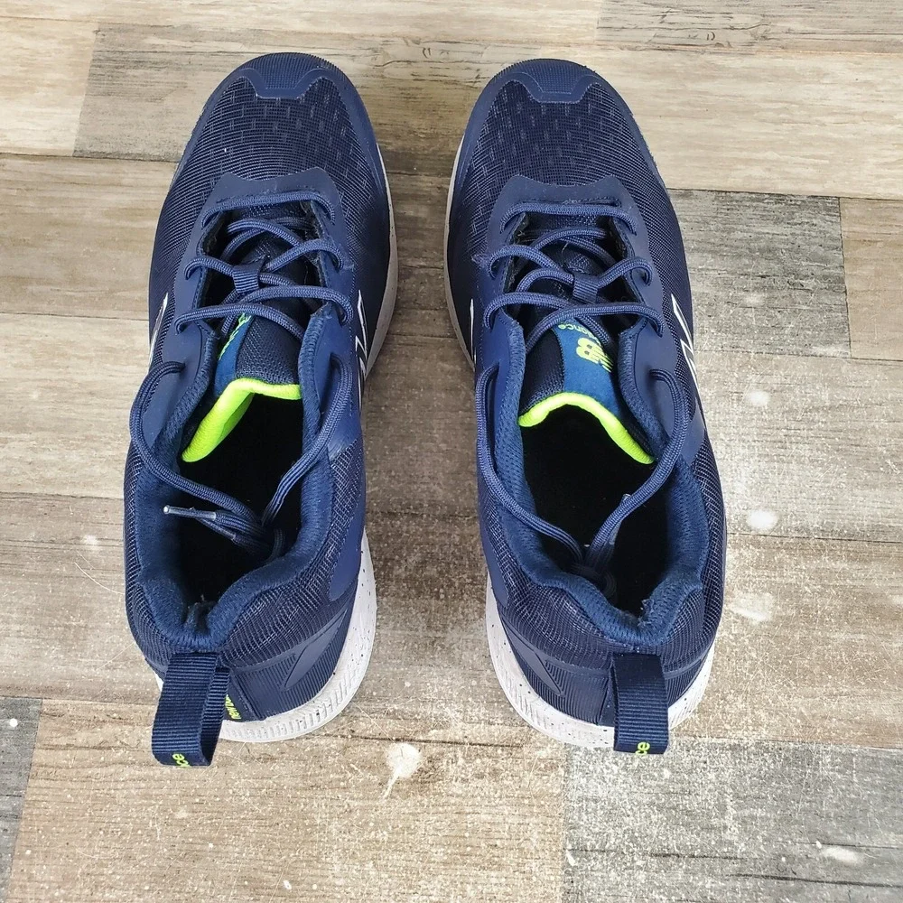 New Balance Logic Mens Work Shoe Sz 8.5 Navy Blue Composite Toe Safety Sneaker